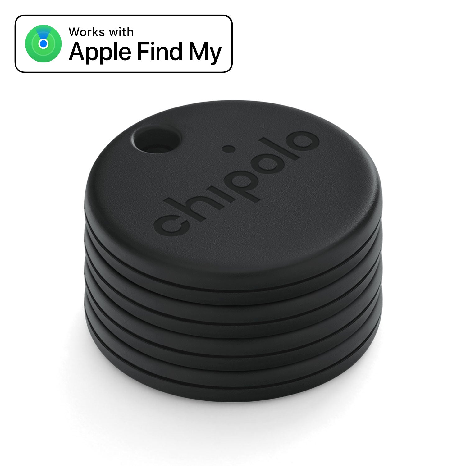 Chipolo ONE Spot 4 pack for Apple FindMy App Black