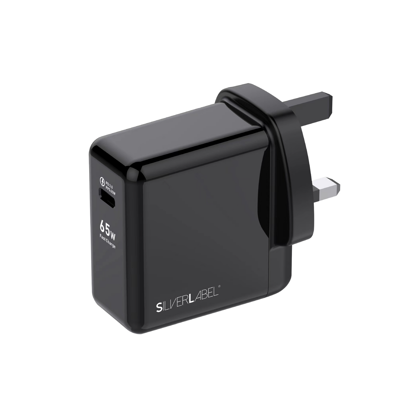 SilverLabel 65W PD Mains Charger Black