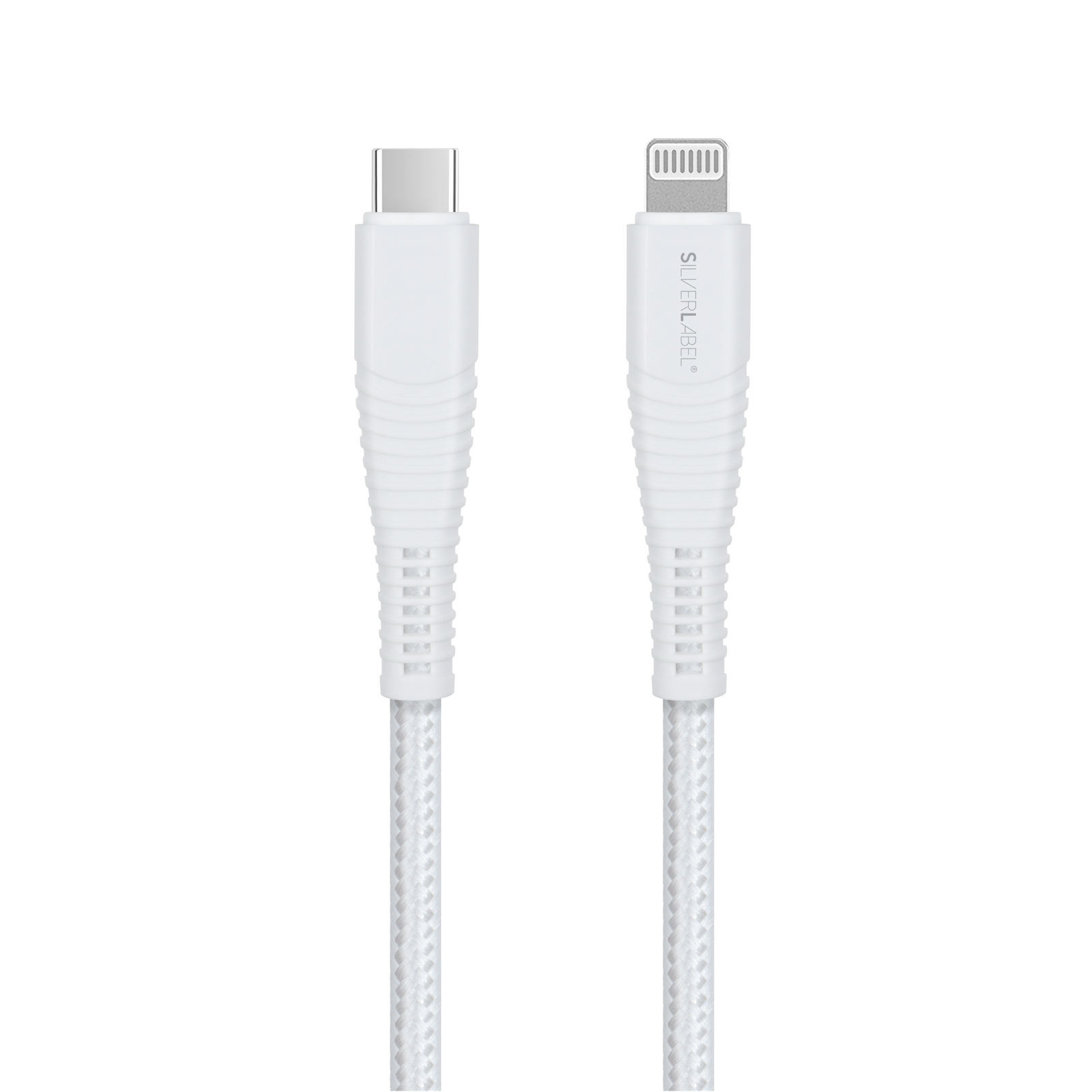 SilverLabel 3m USB-C to Lighting Braided Cable White