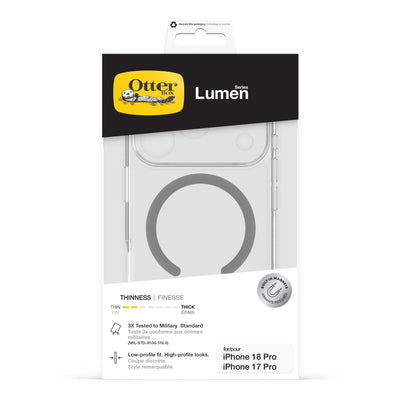 OtterBox Lumen Case Apple iPhone 18 Pro/17 Pro - Clear in box