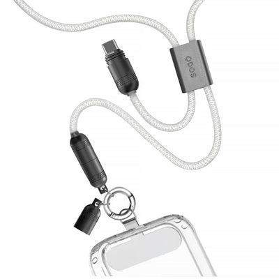 QDOS PowerLoop USB-C Cable/Lanyard White