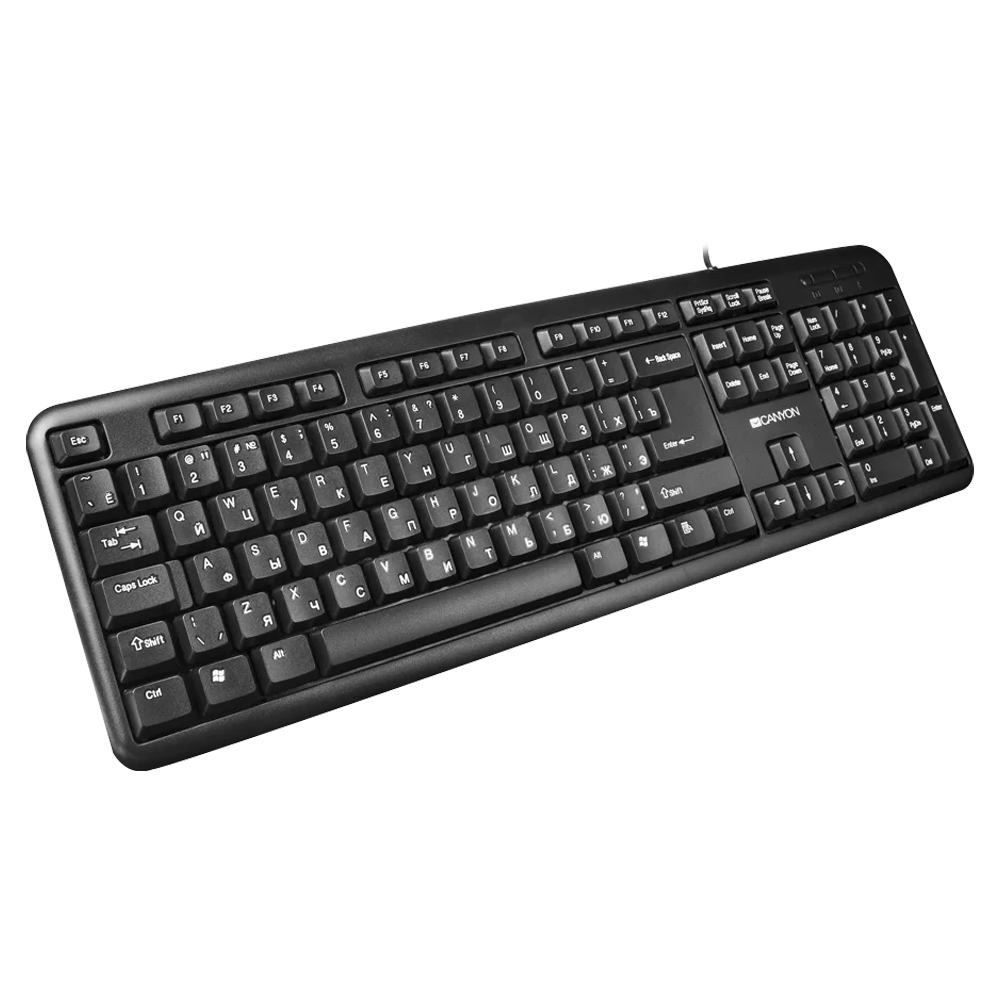 Canyon Wired Keyboard KB-1 UK Black