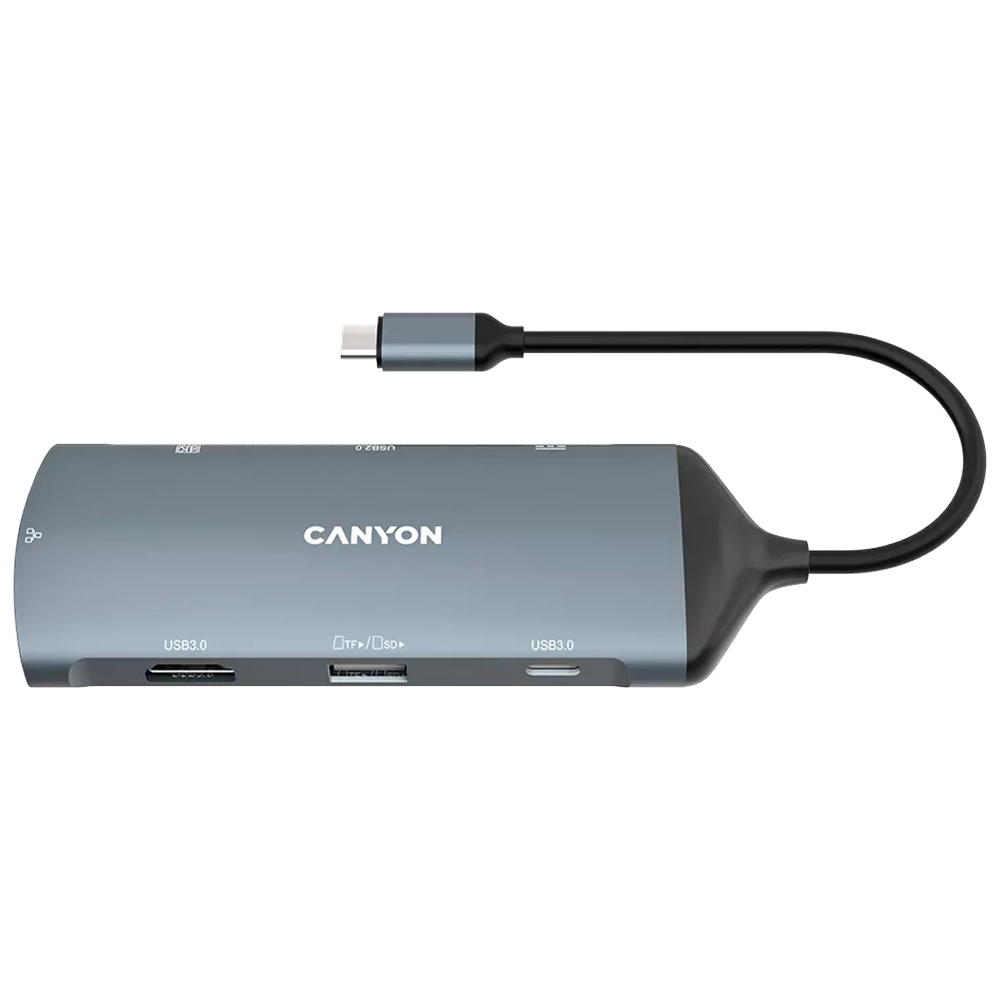 Canyon Hub DS-15 8 in 1 USB-C Dark Grey