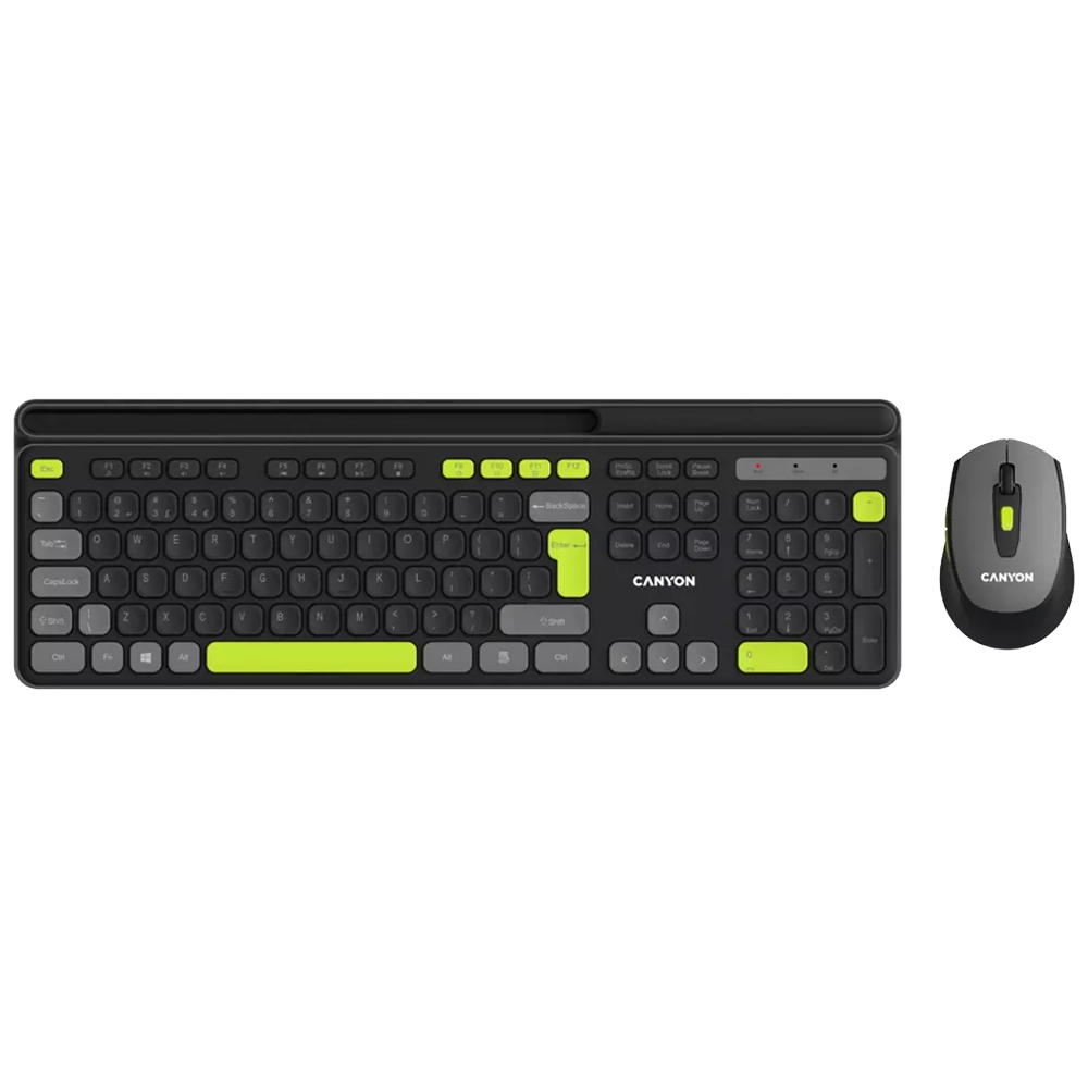 Canyon Wireless Keyboard+Mouse Black