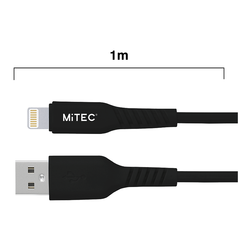 MiTEC MiPOWER USB to Lightning Cable 1m Black