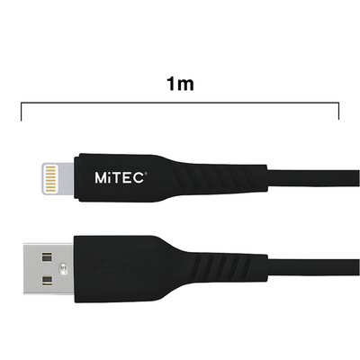 MiTEC MiPOWER USB to Lightning Cable 1m Black
