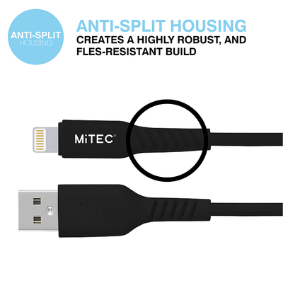 MiTEC MiPOWER USB to Lightning Cable 1m Black