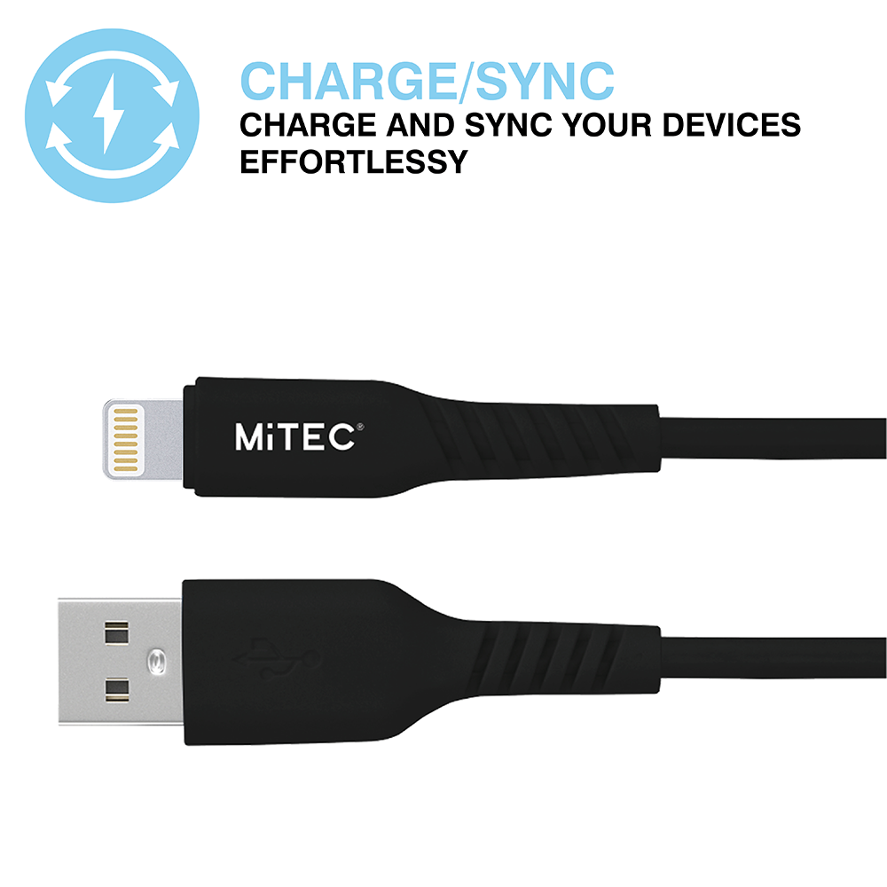 MiTEC MiPOWER USB to Lightning Cable 1m Black