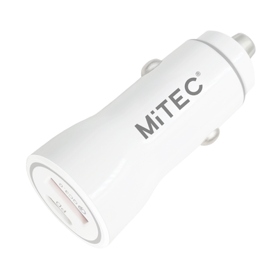 MiTEC MiPOWER USB-A/USB-C PD Car Charger 20w White