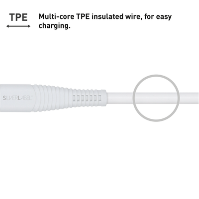 SilverLabel Mains Charger and Lightning Cable Bundle