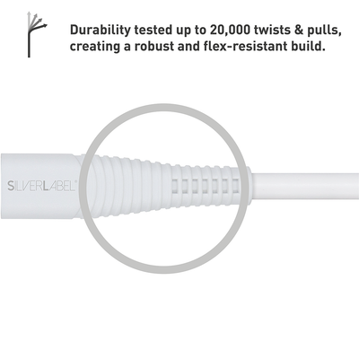 SilverLabel Mains Charger and Lightning Cable Bundle