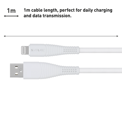 SilverLabel Mains Charger and Lightning Cable Bundle