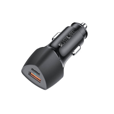 SilverLabel 33W Multi Port Car Charger Black