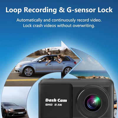 Orskey Q5 Dash Camera with Rear Camera Black