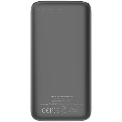 Canyon Power Bank PB-301 30000 mAh Black