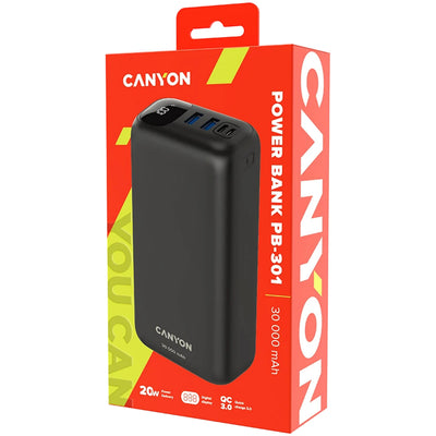 Canyon Power Bank PB-301 30000 mAh Black