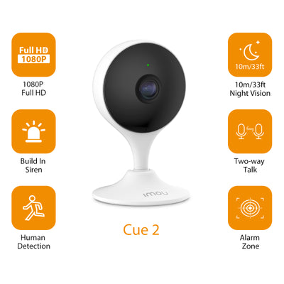 IMOU Cue 2, 1080P/2MP, Indoor Smart Wi-Fi Plug-In Security Camera