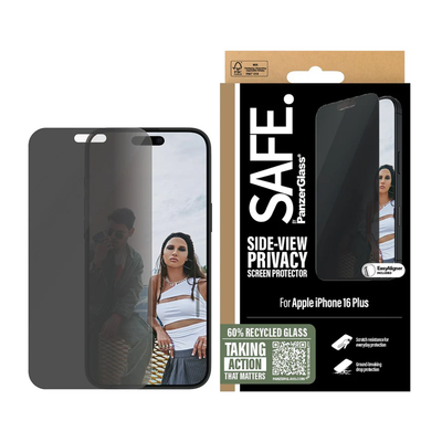 PanzerGlass Safe Glass Privacy Screen Protector for Apple iPhone 16 Plus