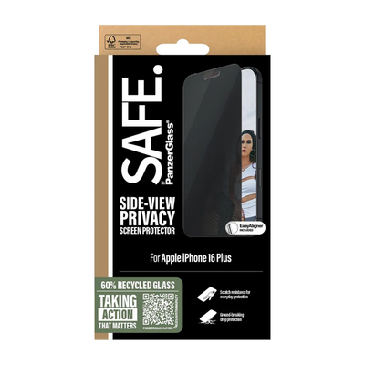 PanzerGlass Safe Glass Privacy Screen Protector for Apple iPhone 16 Plus