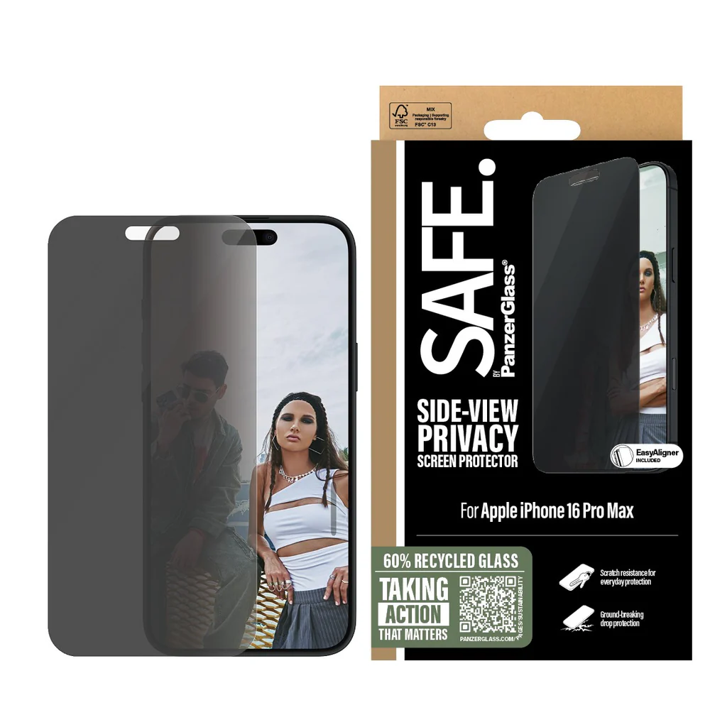 Safe Glass Privacy Screen Protector for Apple iPhone 16 Pro Max