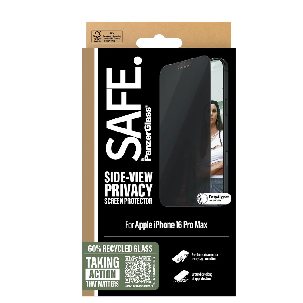 Safe Glass Privacy Screen Protector for Apple iPhone 16 Pro Max