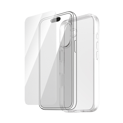 MiTEC MiPROTECT iPhone 16 Phone Case & Glass Bundle - Clear