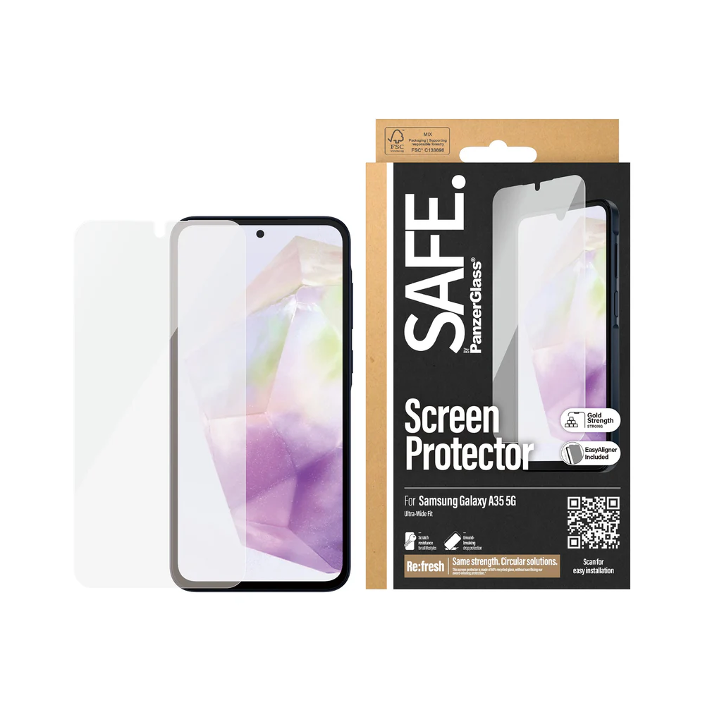 PanzerGlass SAFE Screen Protector Samsung Galaxy A35 5G Wide Fit