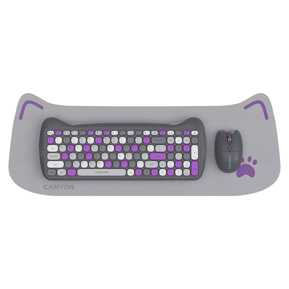 Canyon Wireless Keyboard+Mouse Kitty Edition HSET-W6
