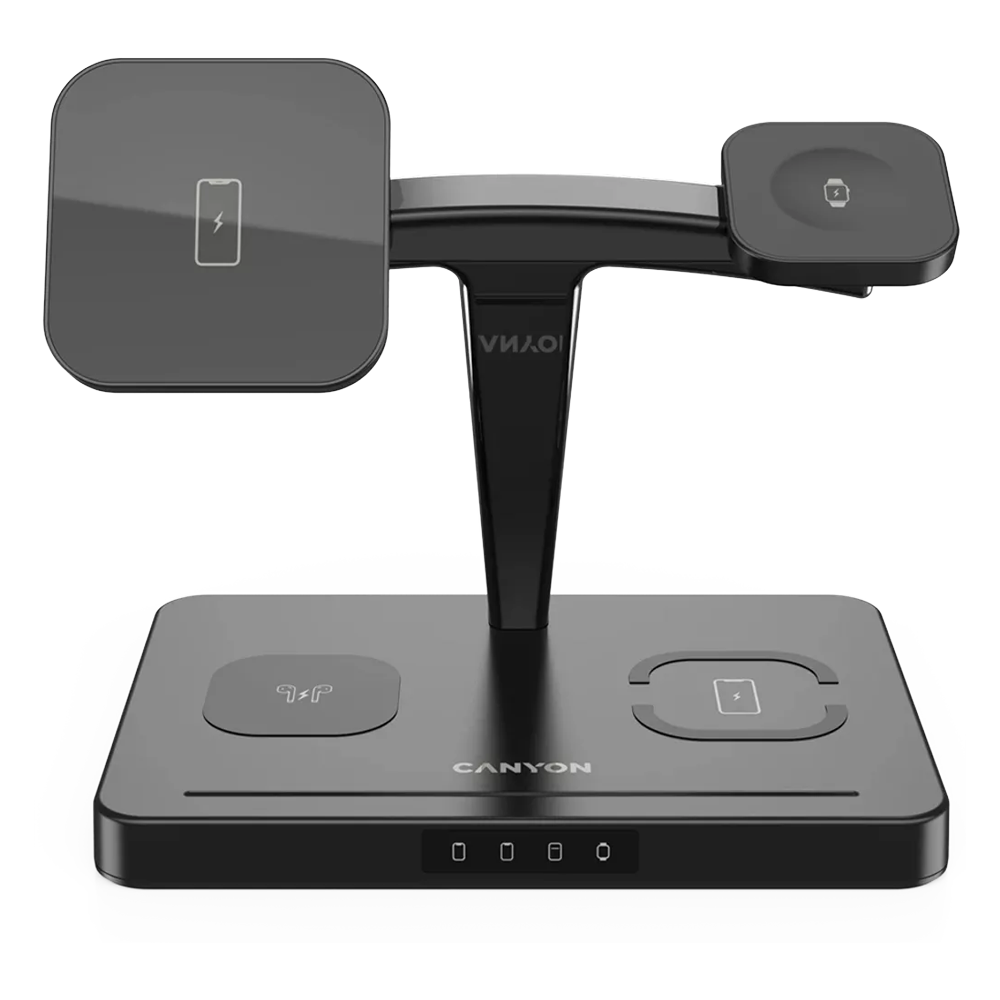 Canyon Wireless charger WS-404 15W 4in1 Black