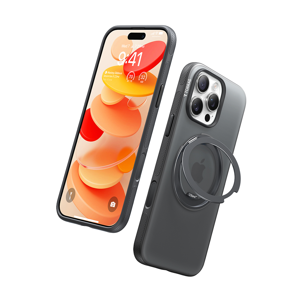 TORRAS Ostand R Fitness Case for iPhone 16 Pro Black