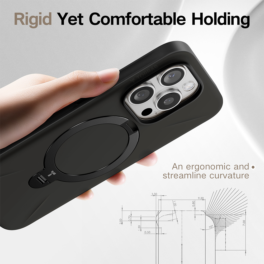 TORRAS Ostand Spin Fusion Case for iPhone 16 Pro 