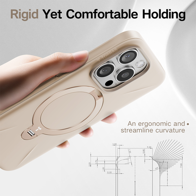 TORRAS Ostand Spin Fusion Case for iPhone 16 Pro Max Desert Gold 
