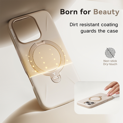 TORRAS Ostand Spin Fusion Case for iPhone 16 Pro Max Desert Gold 