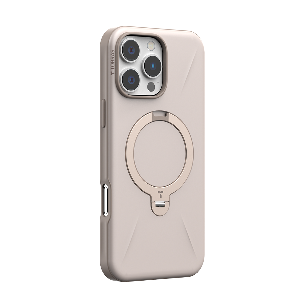 TORRAS Ostand Spin Fusion Case for iPhone 16 Pro Desert Gold 