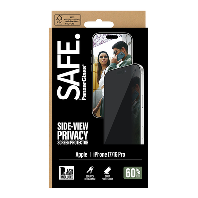 SAFE Privacy Glass for iPhone 17 and 16 Pro UWF with Aligner