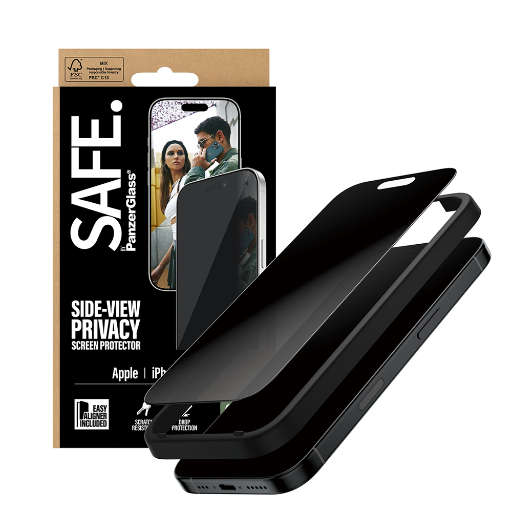 SAFE Privacy Glass for iPhone 17 and 16 Pro UWF with Aligner
