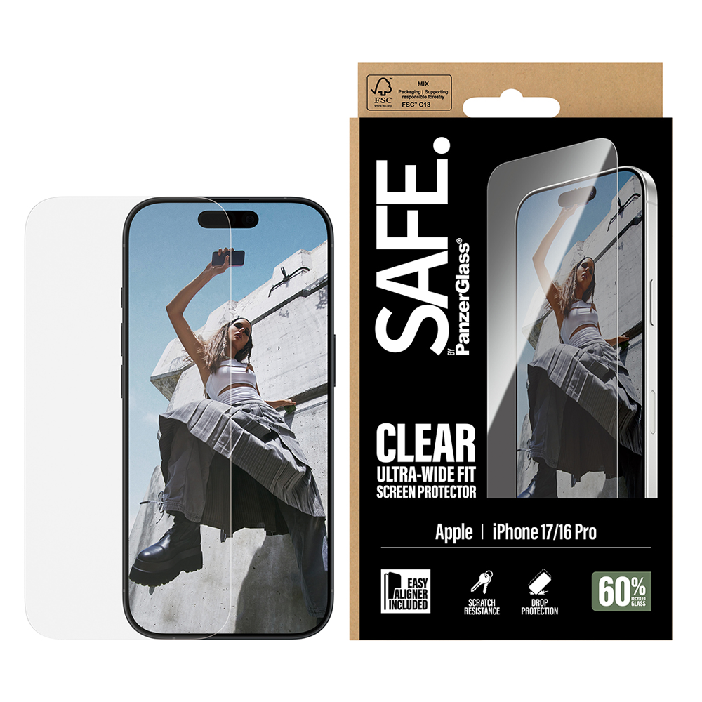 SAFE Glass for iPhone 17 and 16 Pro UWF with Aligner