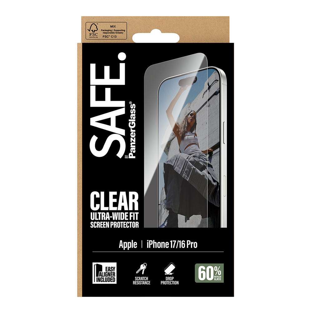 SAFE Glass for iPhone 17 and 16 Pro UWF with Aligner