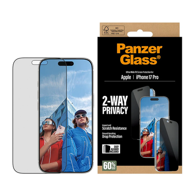 PanzerGlass 2-Way Privacy Glass iPhone 17 Pro UWF Aligner