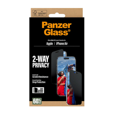PanzerGlass 2-Way Privacy Glass iPhone Air UWF EasyAligner