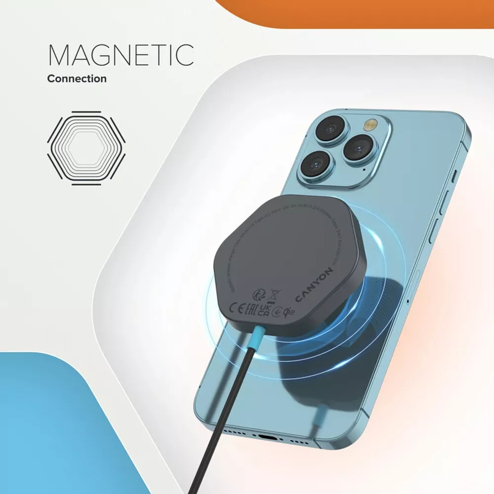 Canyon Wireless Charger Hexagon 110 Dark Grey Blue