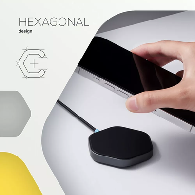 Canyon Wireless Charger Hexagon 110 Dark Grey Blue