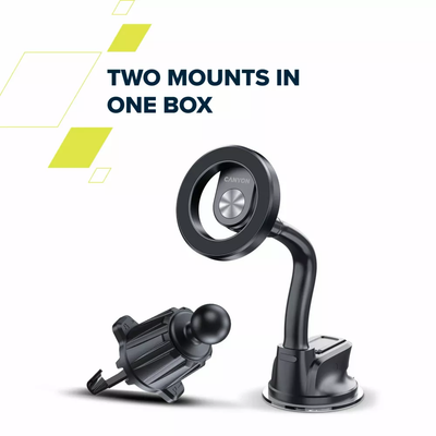 Canyon Magnetic car holder OnGrip 12 suction + air vent Black