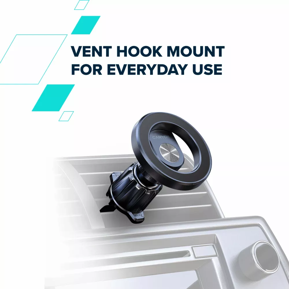 Canyon Magnetic car holder OnGrip 12 suction + air vent Black