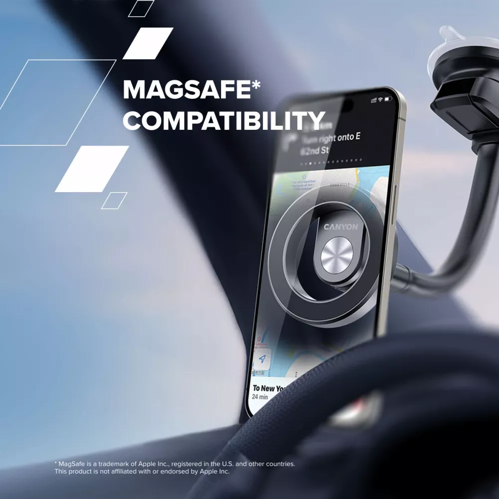 Canyon Magnetic car holder OnGrip 12 suction + air vent Black