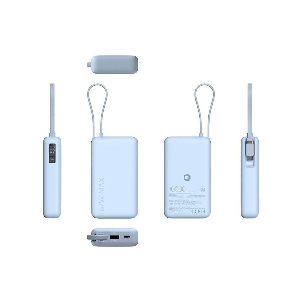 Xiaomi 67W Power Bank 10000 (Integrated Cable) Blue