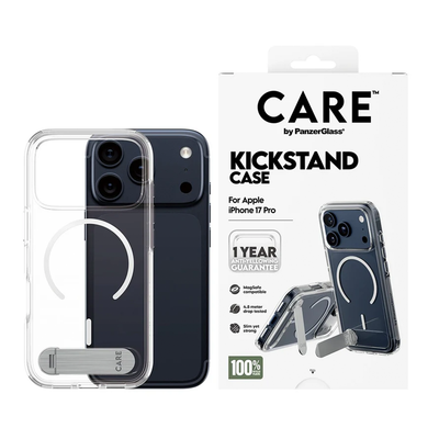PanzerGlass CARE Case w/Kickstand & MagSafe iPhone 17 Pro Clear