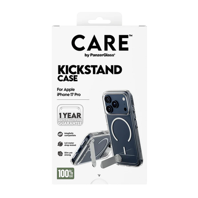 PanzerGlass CARE Case w/Kickstand & MagSafe iPhone 17 Pro Clear