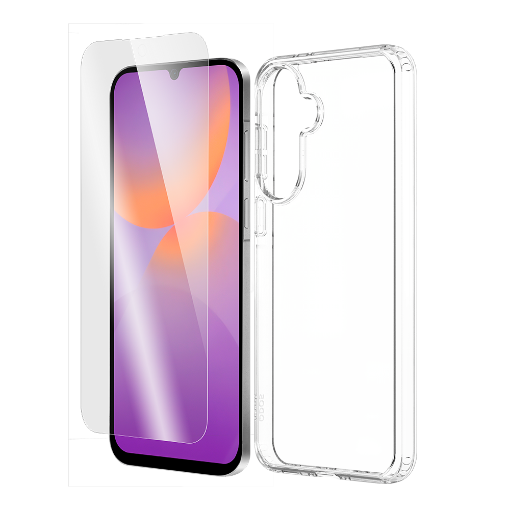 QDOS Dual Defence Case Bundle Samsung Galaxy A37 Clear