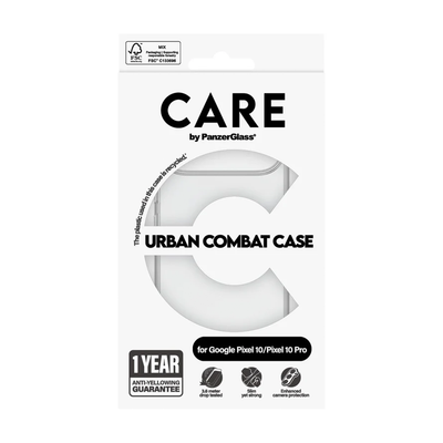 PanzerGlass CARE Urban Combat Case Google Pixel 10/10Pro Clear